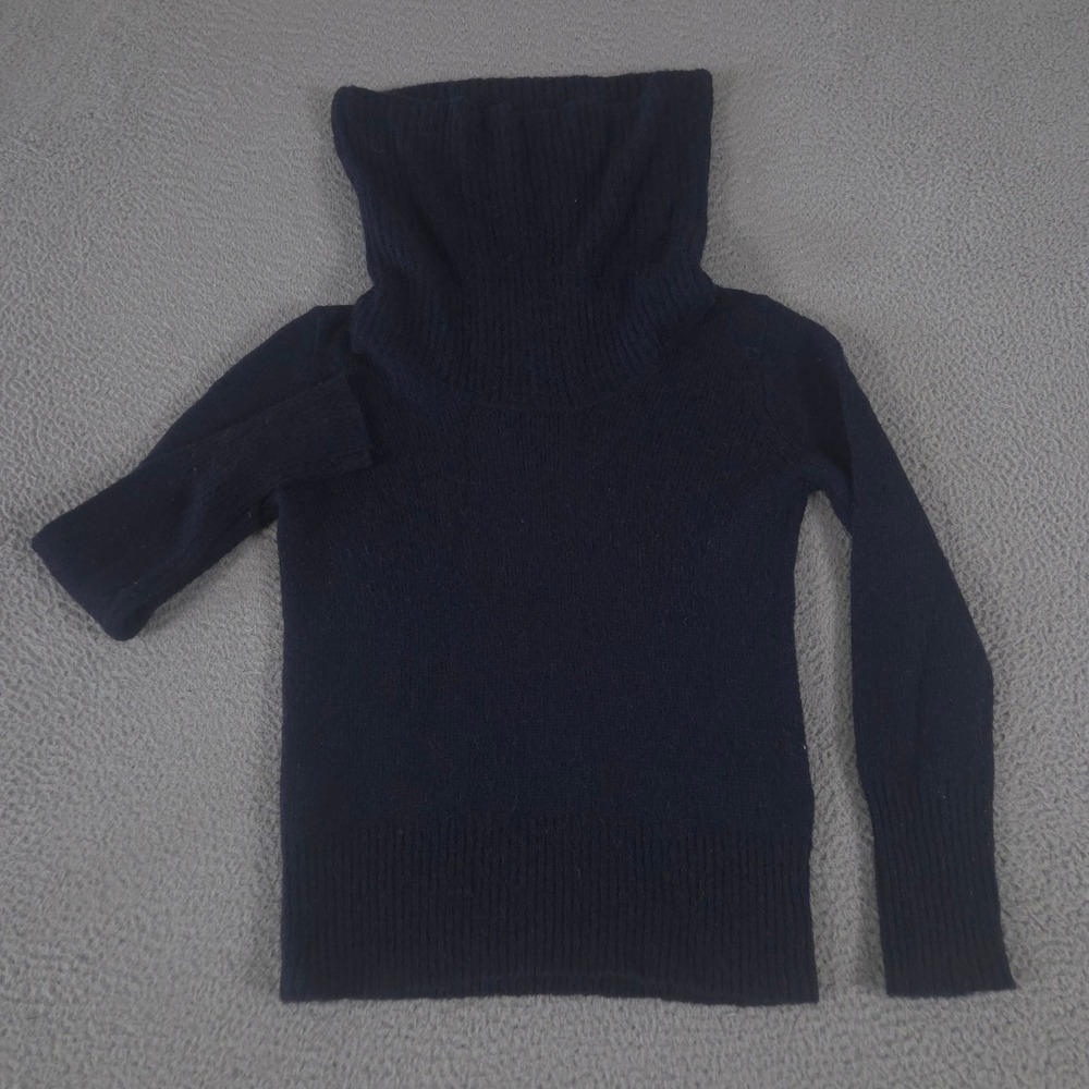 J.Crew Sweater Womens Medium Navy Wynter Cowlneck Mohair Wool Knit‎ Casual Y2K